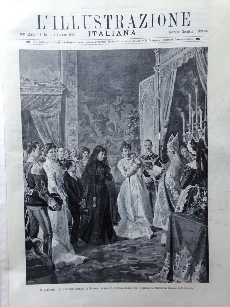 L'Illustrazione Italiana 16 Dicembre 1900 Crollo del Lungo Tevere Bufera …