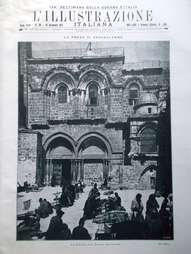 L'Illustrazione Italiana 16 Dicembre 1917 WW1 Villari Berretta Presa Gerusalemme