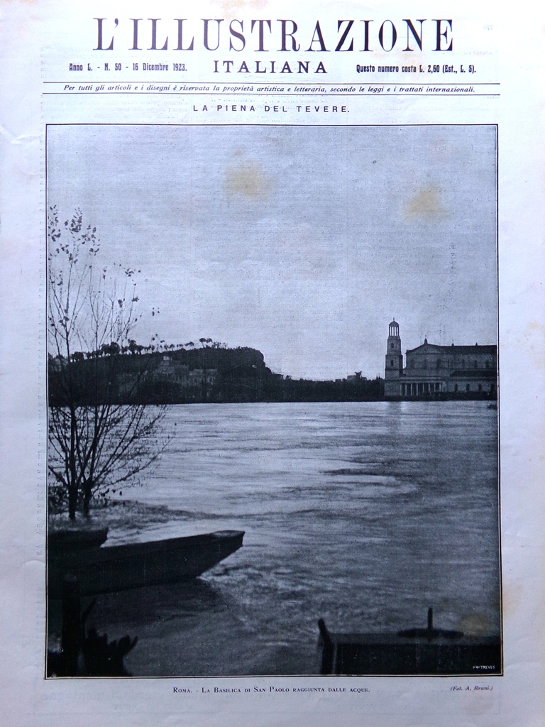 L'Illustrazione Italiana 16 Dicembre 1923 Diga Gleno Piena Tevere Gabès …