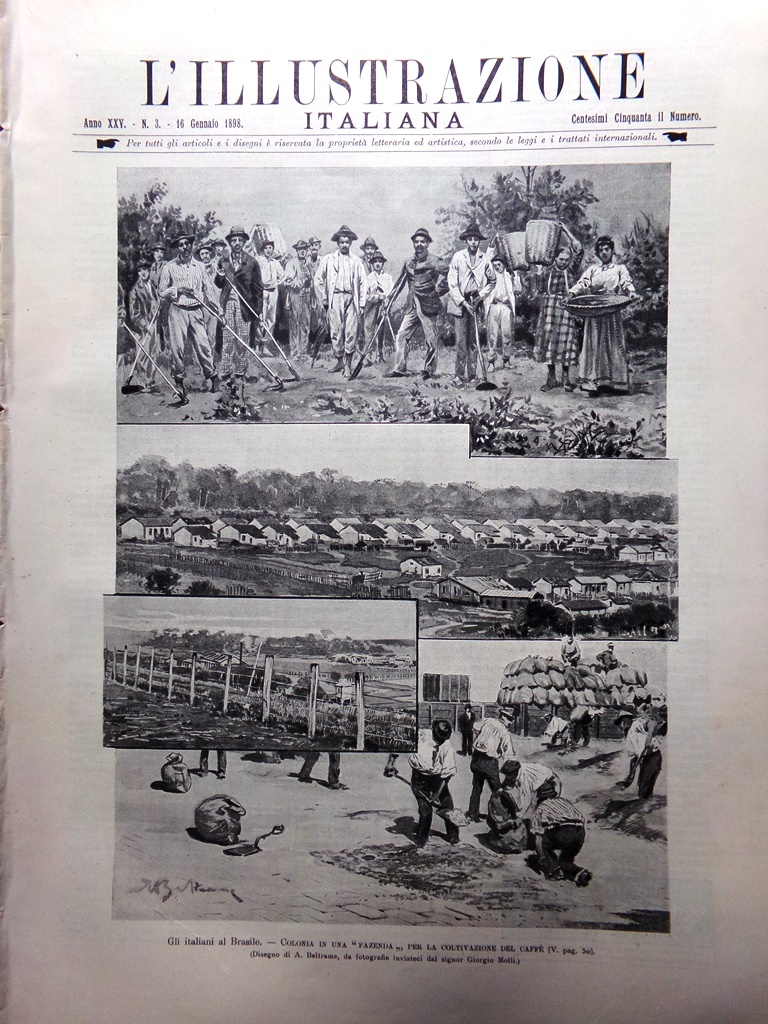 L'Illustrazione Italiana 16 Gennaio 1898 Zanardelli a Maderno Fazenda Esterhazy