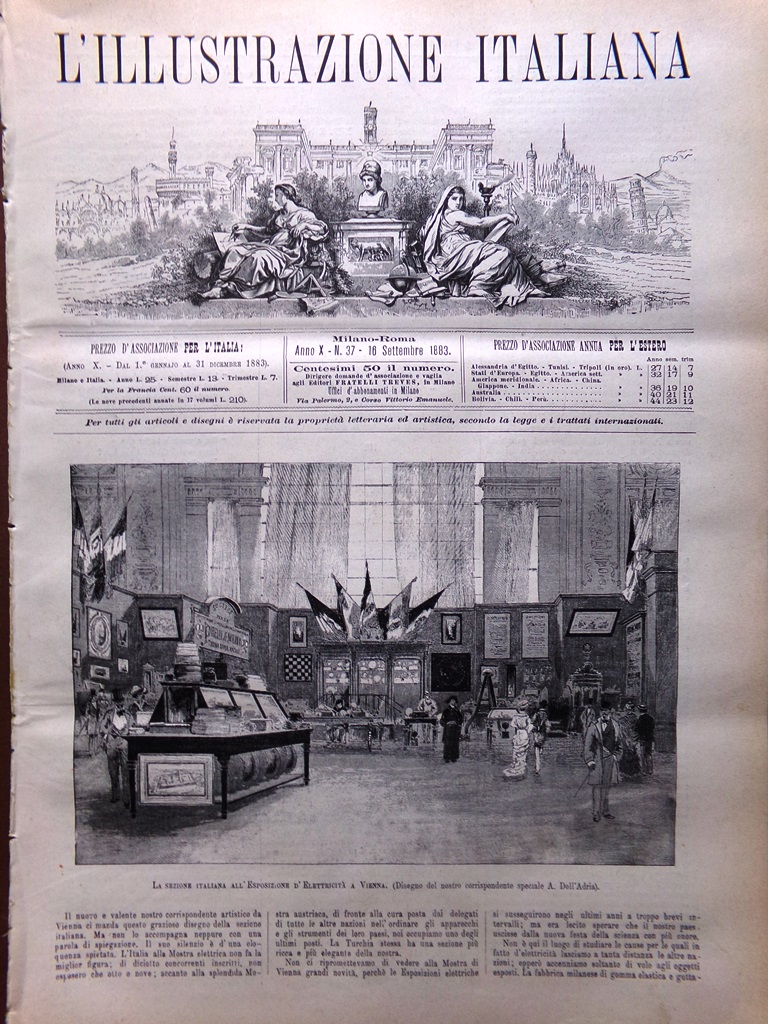 L'illustrazione Italiana 16 Settembre 1883 Vittime di Casamicciola Melfi Tenca