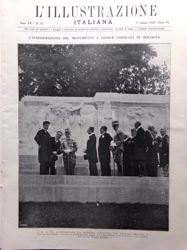 L'Illustrazione Italiana 17 Giugno 1928 Dispersi Nobile Italia Carducci Bologna
