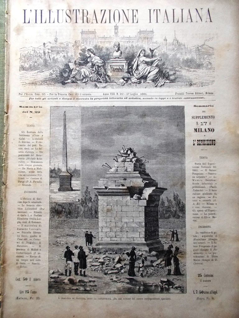L'Illustrazione Italiana 17 Luglio 1881 Gatcina Ferrovia Reali di Romania …