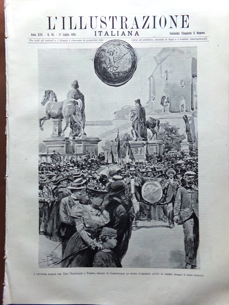 L'Illustrazione Italiana 17 Luglio 1898 Manila Naufragio Bourgogne Val d'Aosta