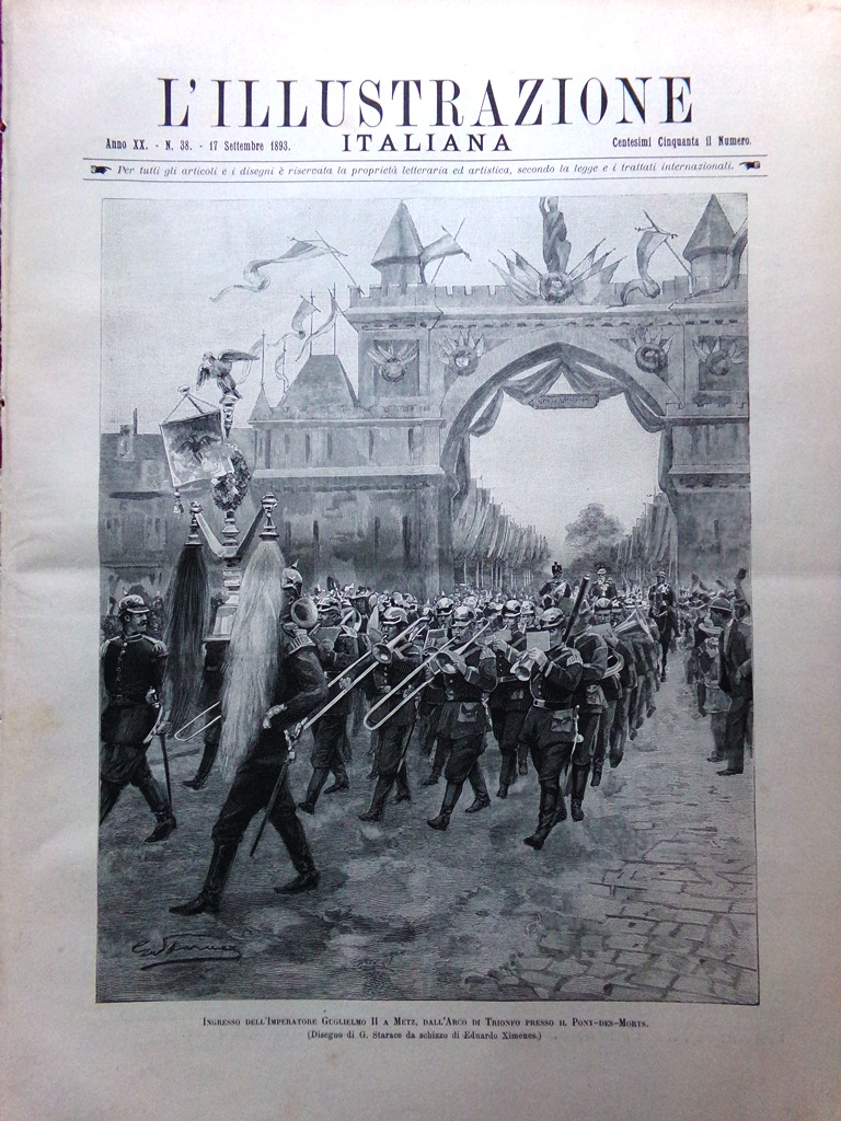 L'Illustrazione Italiana 17 Settembre 1893 Manovre Metz Baden Kneipp Idroterapia