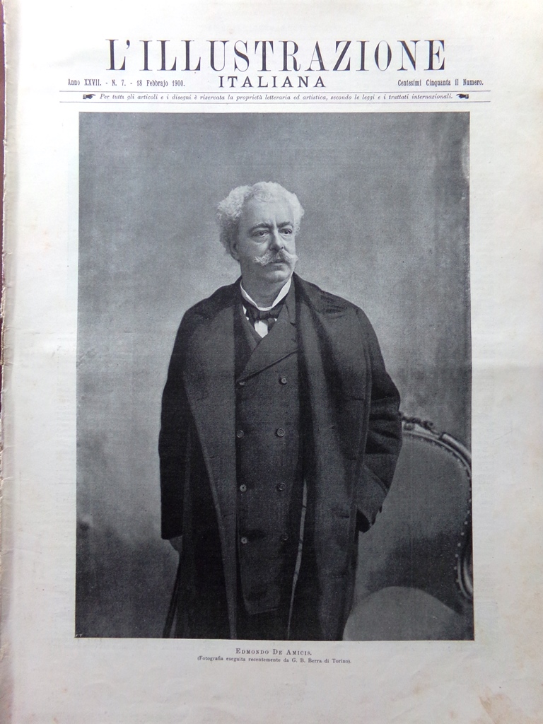 L'Illustrazione Italiana 18 Febbraio 1900 De Amicis Baravalle Bologna Transvaal