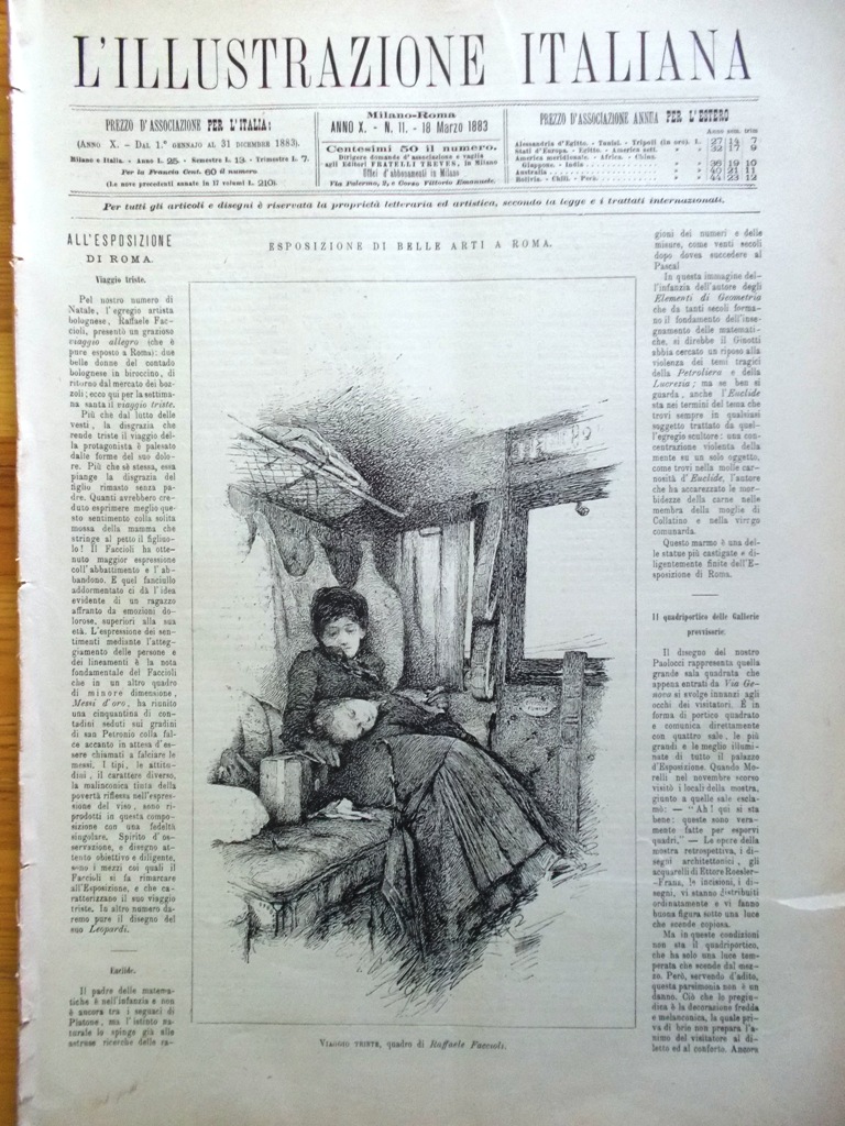 L'illustrazione Italiana 18 Marzo 1883 Fracassini Gorkacov Disordini di Catania