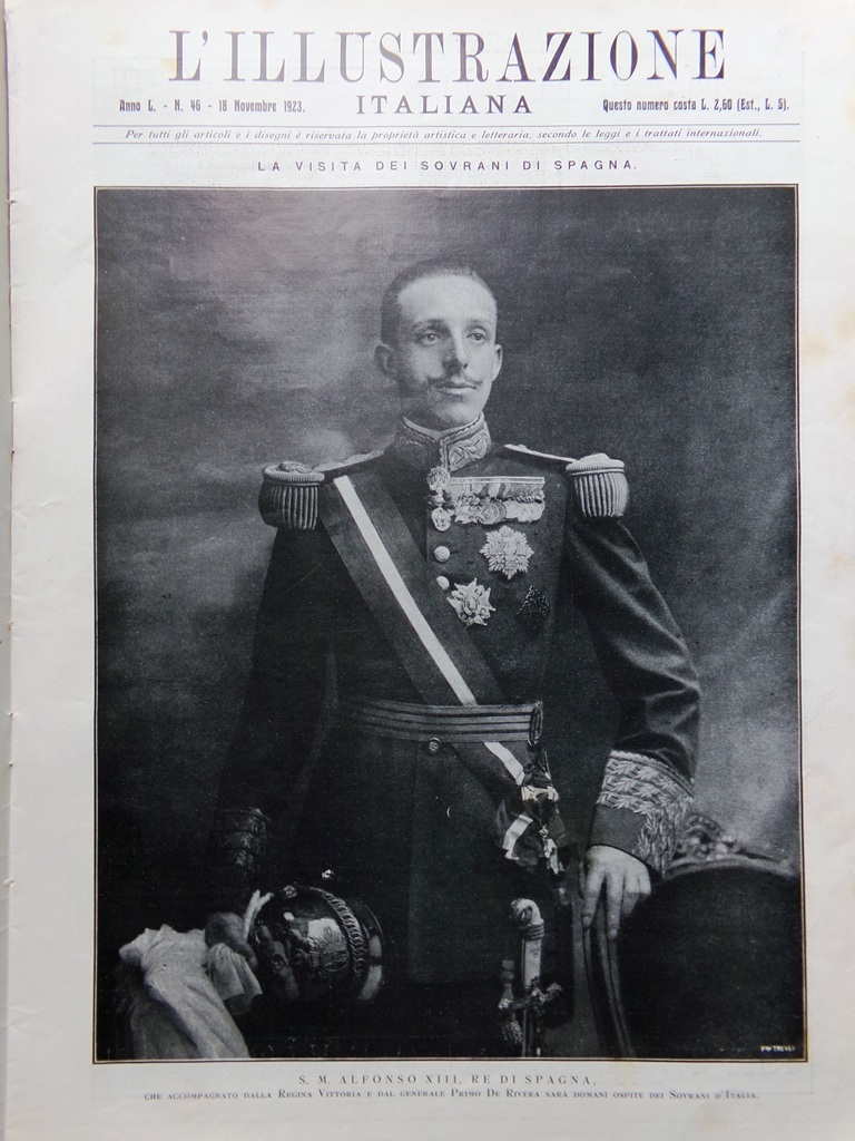L'Illustrazione Italiana 18 Novembre 1923 Sovrani Spagna Museo Roma Asmara …