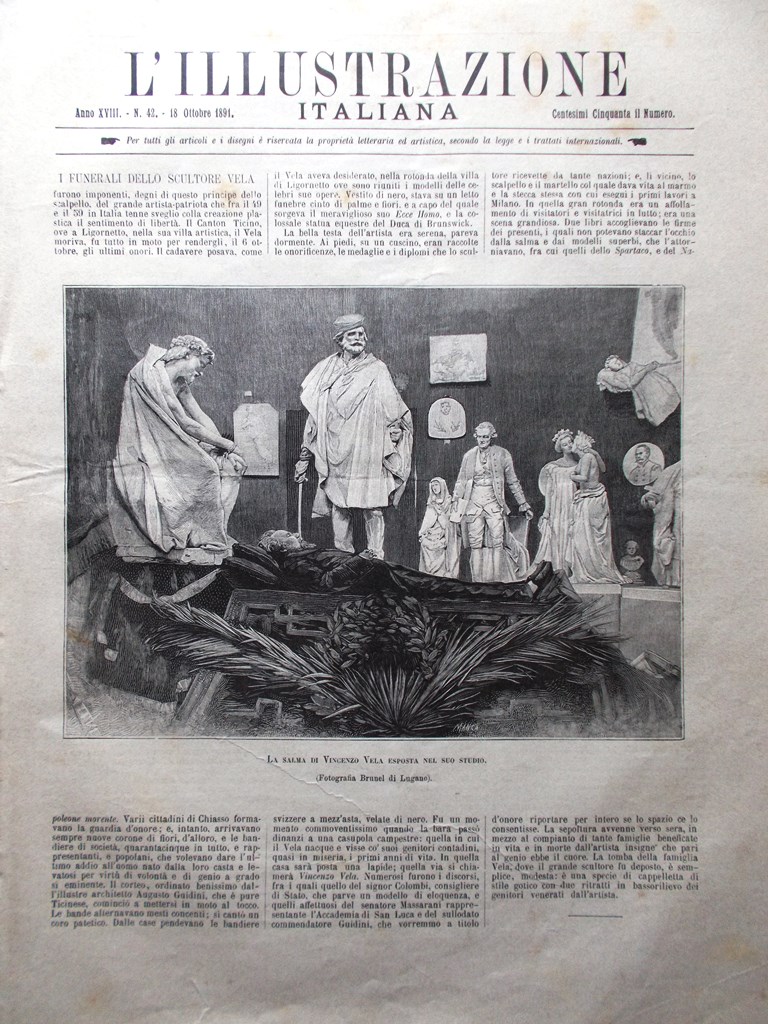 L'Illustrazione Italiana 18 Ottobre 1891 Spielberg Gabelli Caselli Pantelegrafo