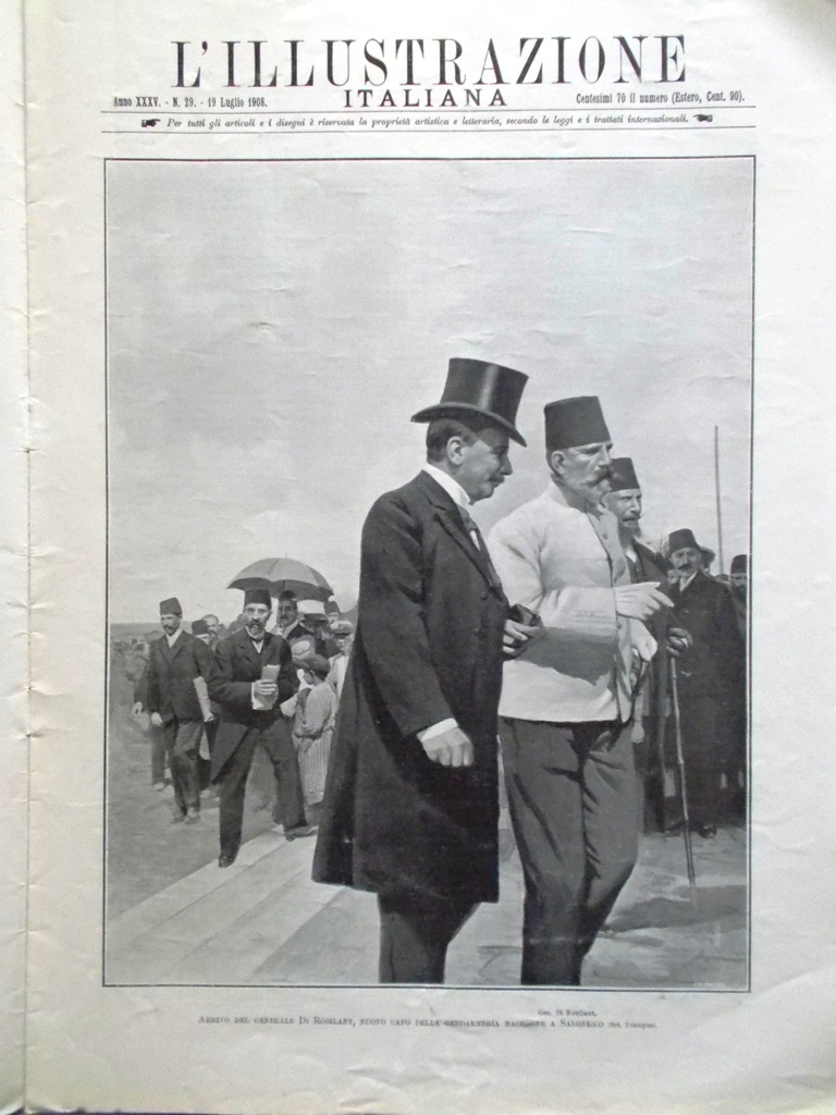 L'illustrazione Italiana 19 Luglio 1908 Palizzolo Denver Salvini Laganà Dieppe