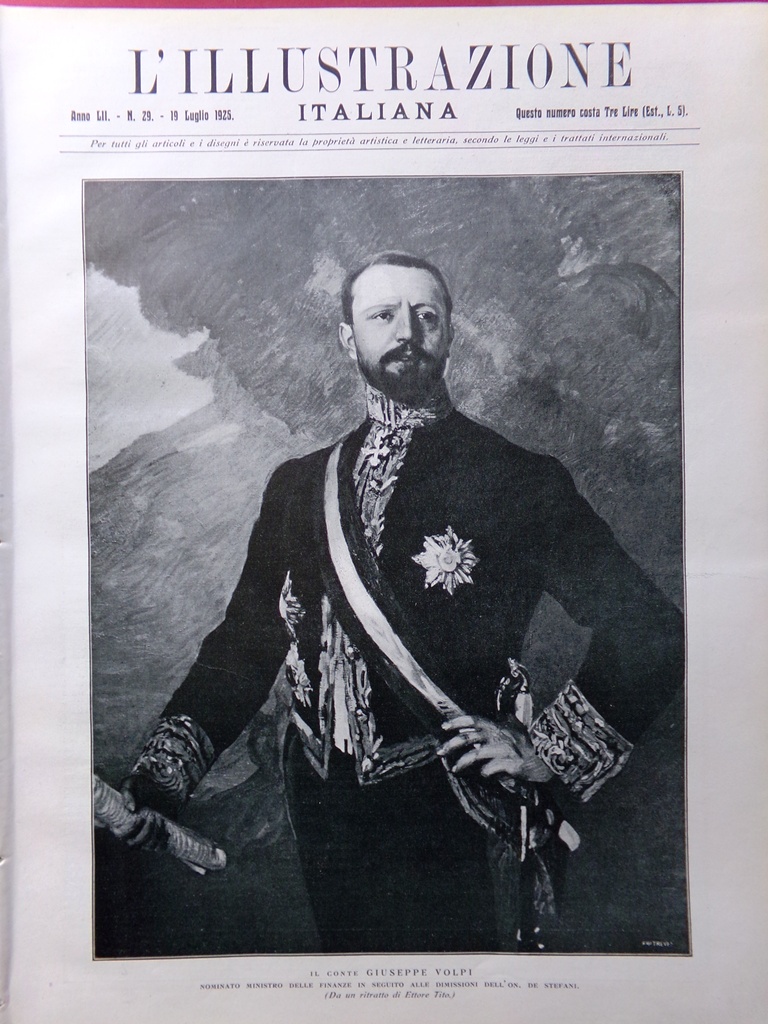 L'Illustrazione Italiana 19 Luglio 1925 Alfa Romeo Giacomo Boni Randazzo …