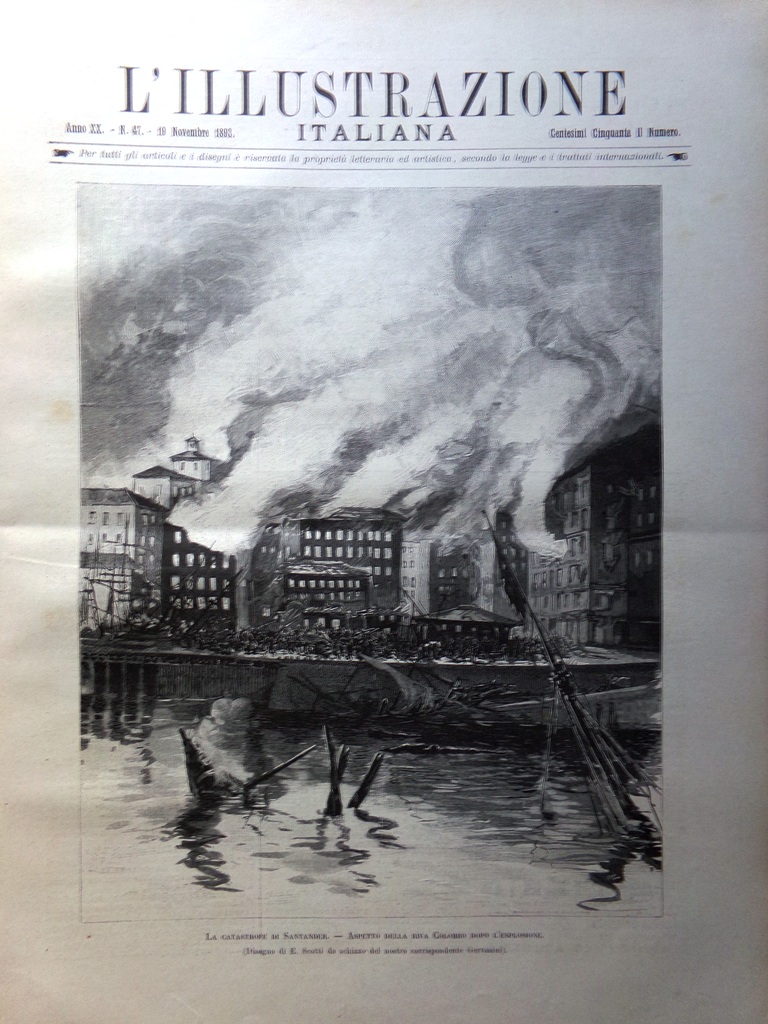 L'Illustrazione Italiana 19 Novembre 1893 Leoncavallo Melilla Masetti Santander