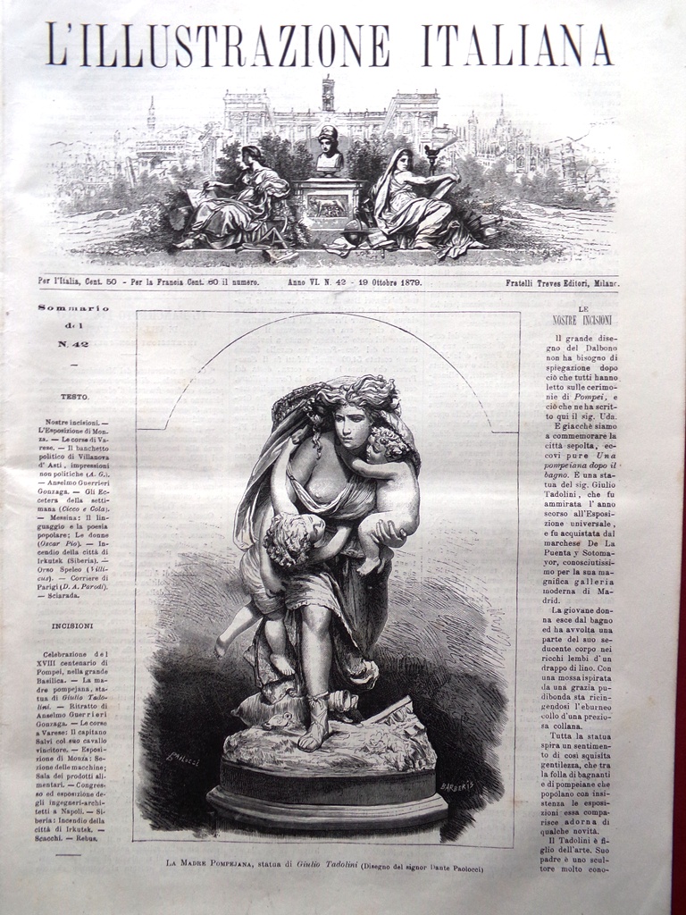L'Illustrazione Italiana 19 Ottobre 1879 Incendio a Irkutsk Pompei Expo …