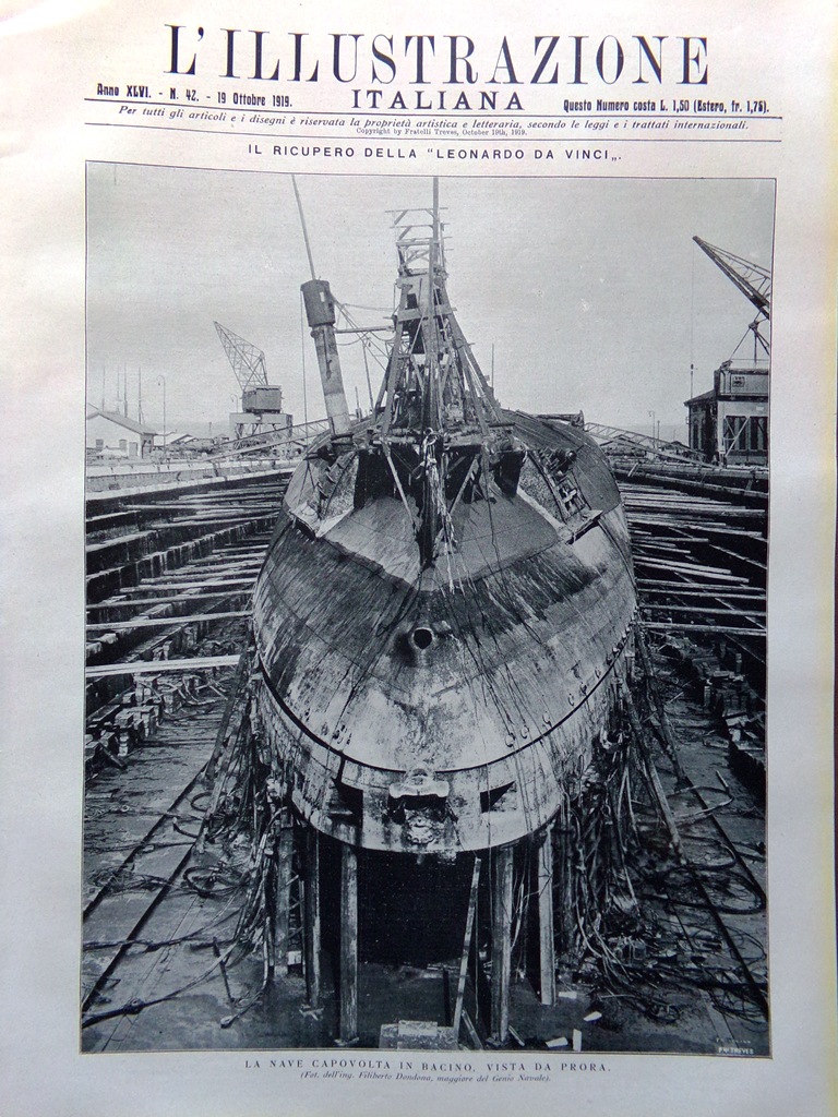 L'Illustrazione Italiana 19 Ottobre 1919 Recupero Leonardo Vinci Andreev Vienna