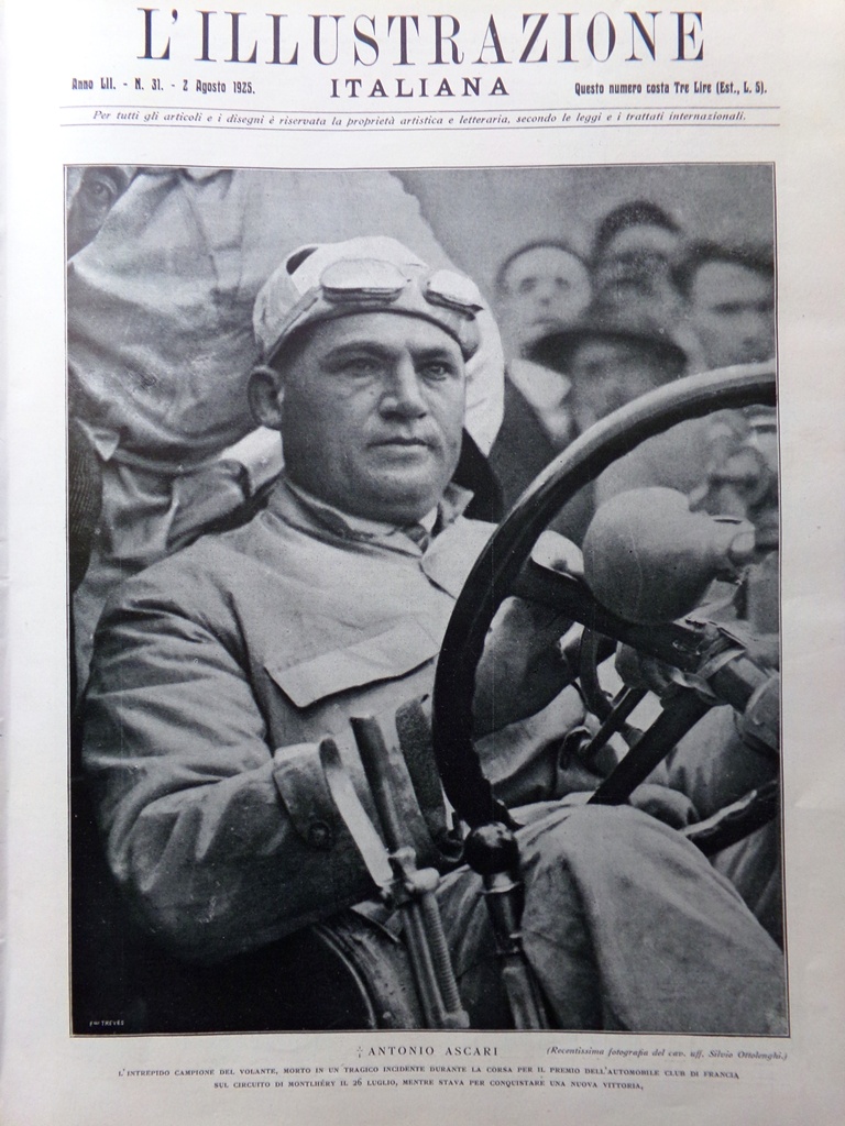 L'Illustrazione Italiana 2 Agosto 1925 Morte Ascari Battaglia del Grano …