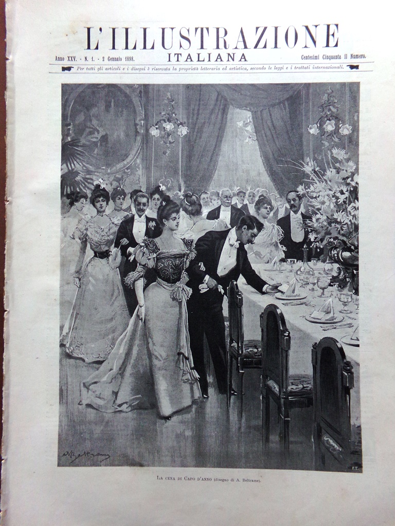 L'Illustrazione Italiana 2 Gennaio 1898 Daudet Leone San Marco Socialismo …