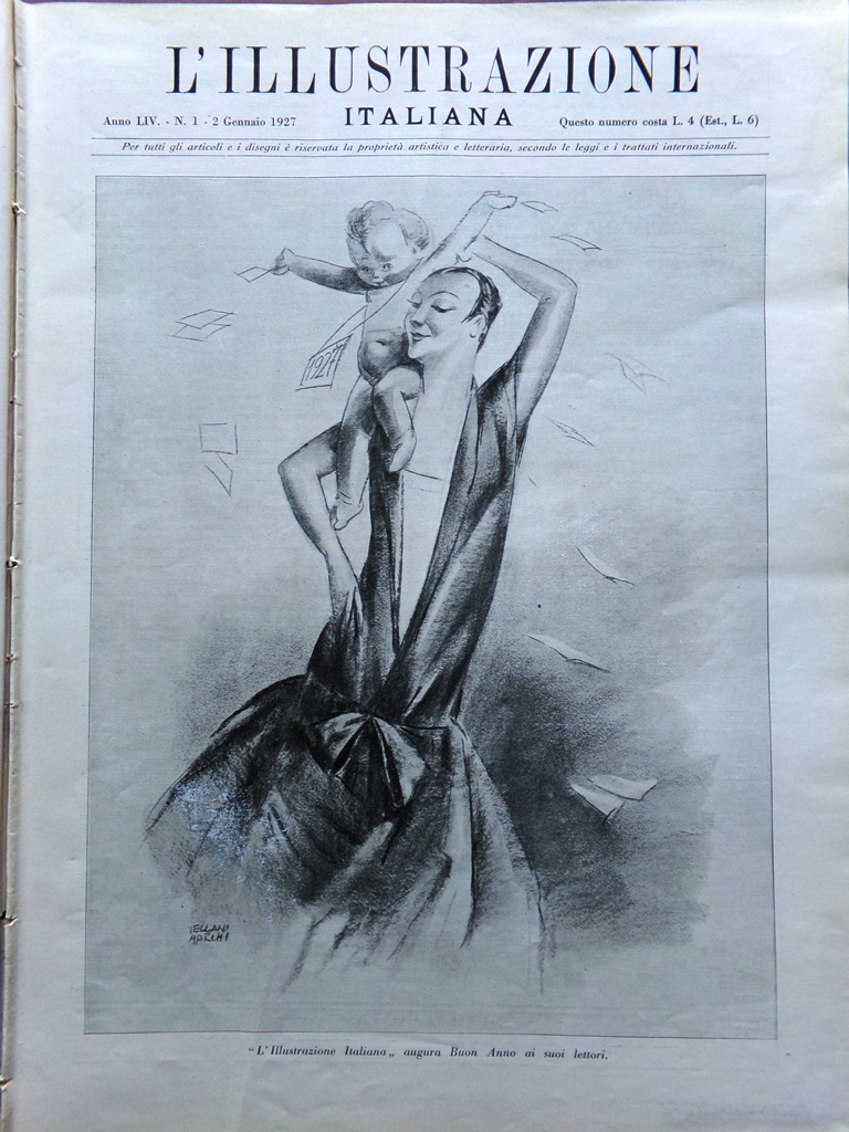 L'Illustrazione Italiana 2 Gennaio 1927 Podestà Morte Mikado Vulcania Lovatelli