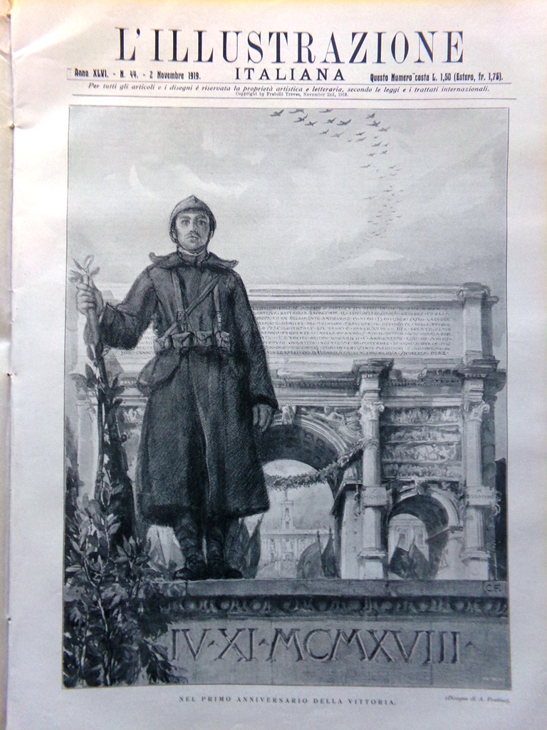 L'Illustrazione Italiana 2 Novembre 1919 Trento Siberia Innsbruck Altare Patria
