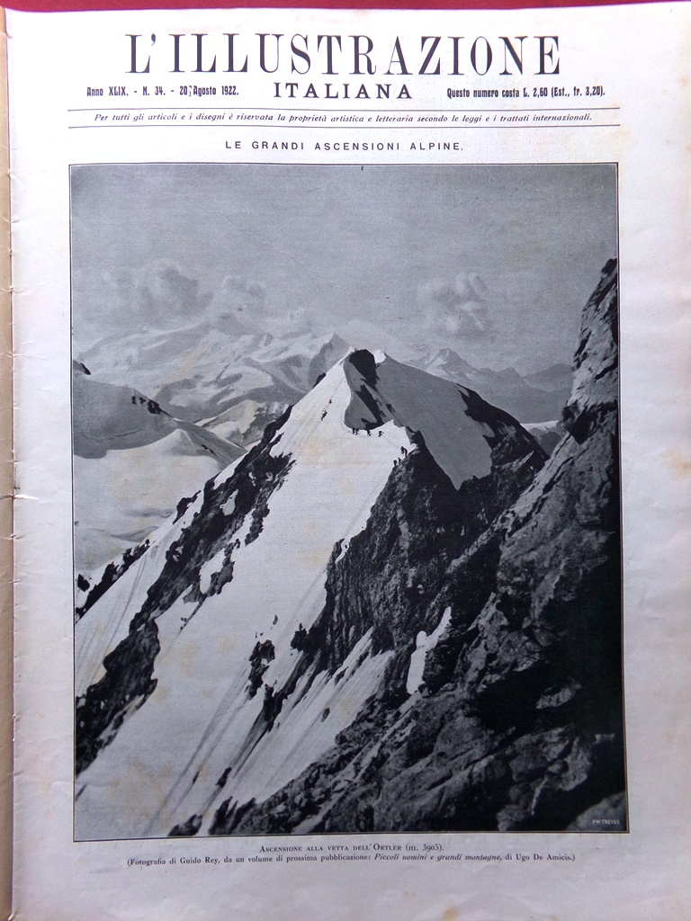 L'Illustrazione Italiana 20 Agosto 1922 Villa d'Este Falconieri Ortler Lussino