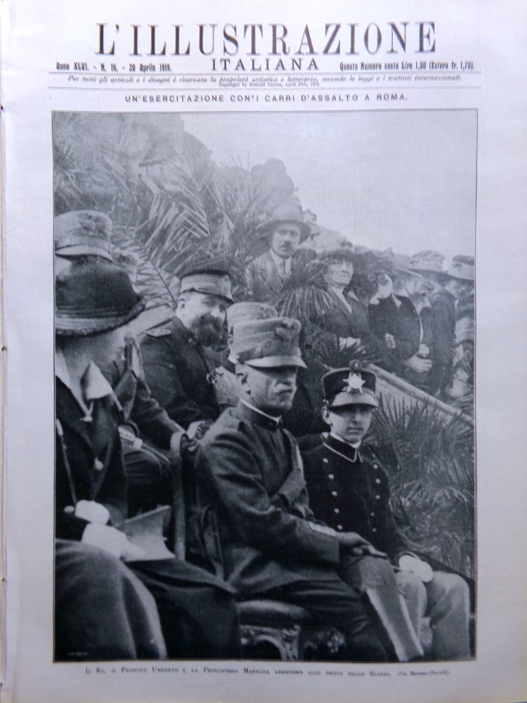 L'Illustrazione Italiana 20 Aprile 1919 Adalia Crookes Bosisio Tiepolo Sassari