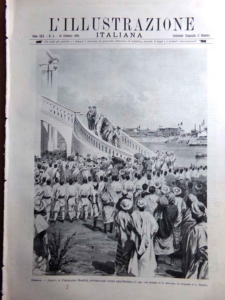 L'Illustrazione Italiana 20 Febbraio 1898 Osservatorio Milano Dall'Oca Piccione