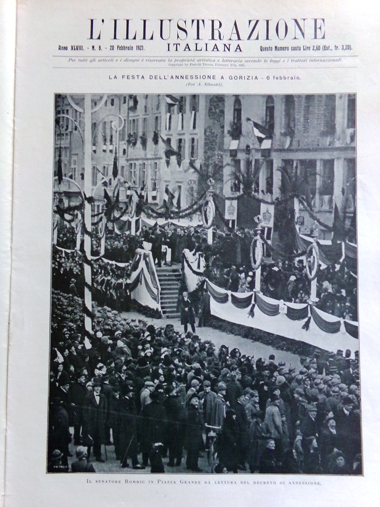 L'Illustrazione Italiana 20 Febbraio 1921 Gorizia Palazzo Reale Palermo Tripoli