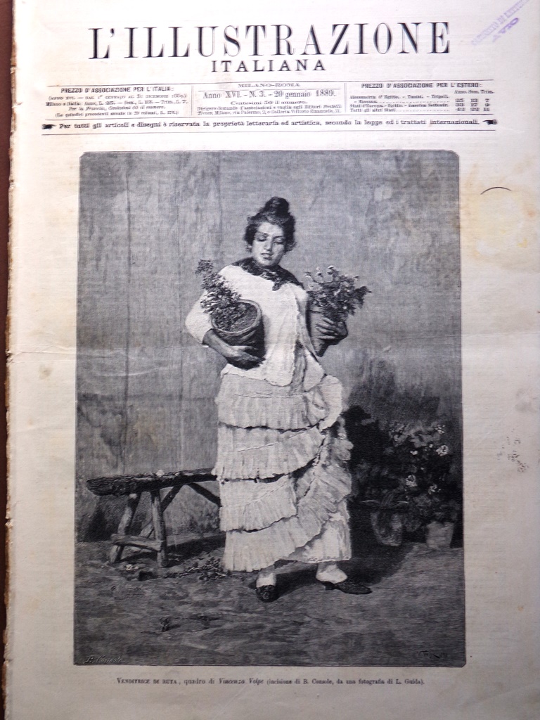 L'Illustrazione Italiana 20 Gennaio 1889 Frana Posillipo Asrael Franchetti Scala