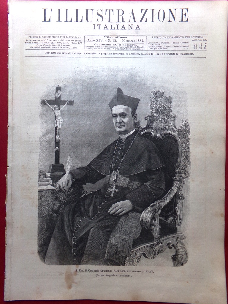 L'illustrazione Italiana 20 Marzo 1887 Terremoto Liguria Dogali Separazione Roma