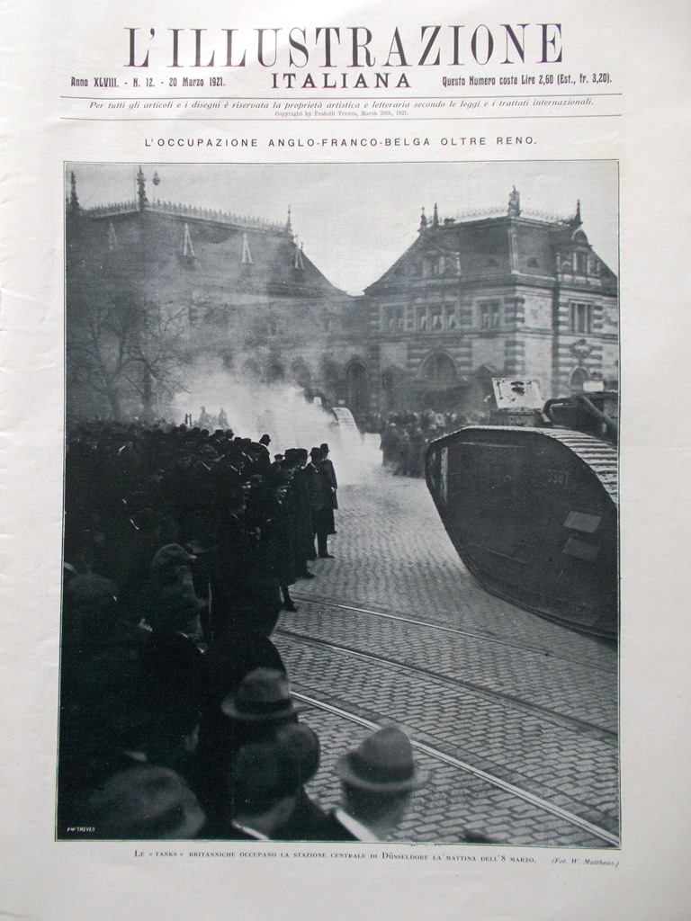 L'Illustrazione Italiana 20 Marzo 1921 Parenzo Occupazione Reno Spalato Madrid