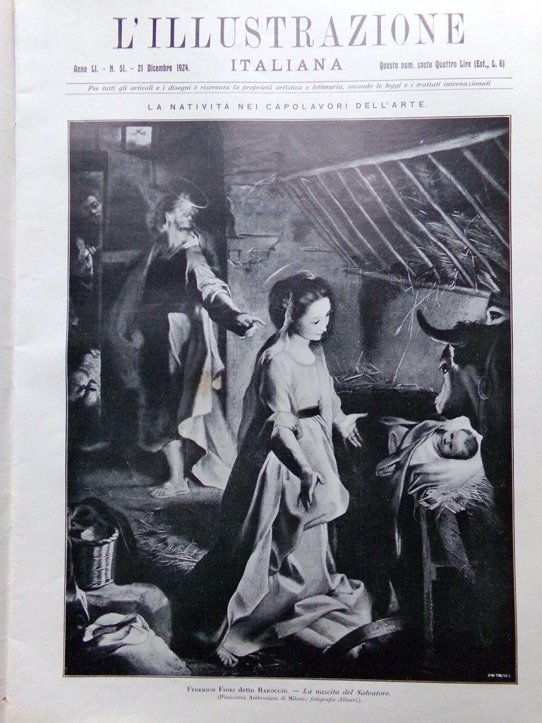 L'Illustrazione Italiana 21 Dicembre 1924 Natale Fontane Roma Università Trieste