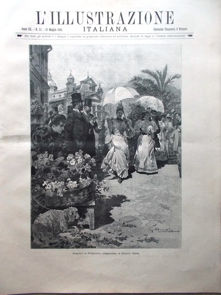 L'Illustrazione Italiana 21 Maggio 1893 Sarajevo Abissinia Behring Foche Milano