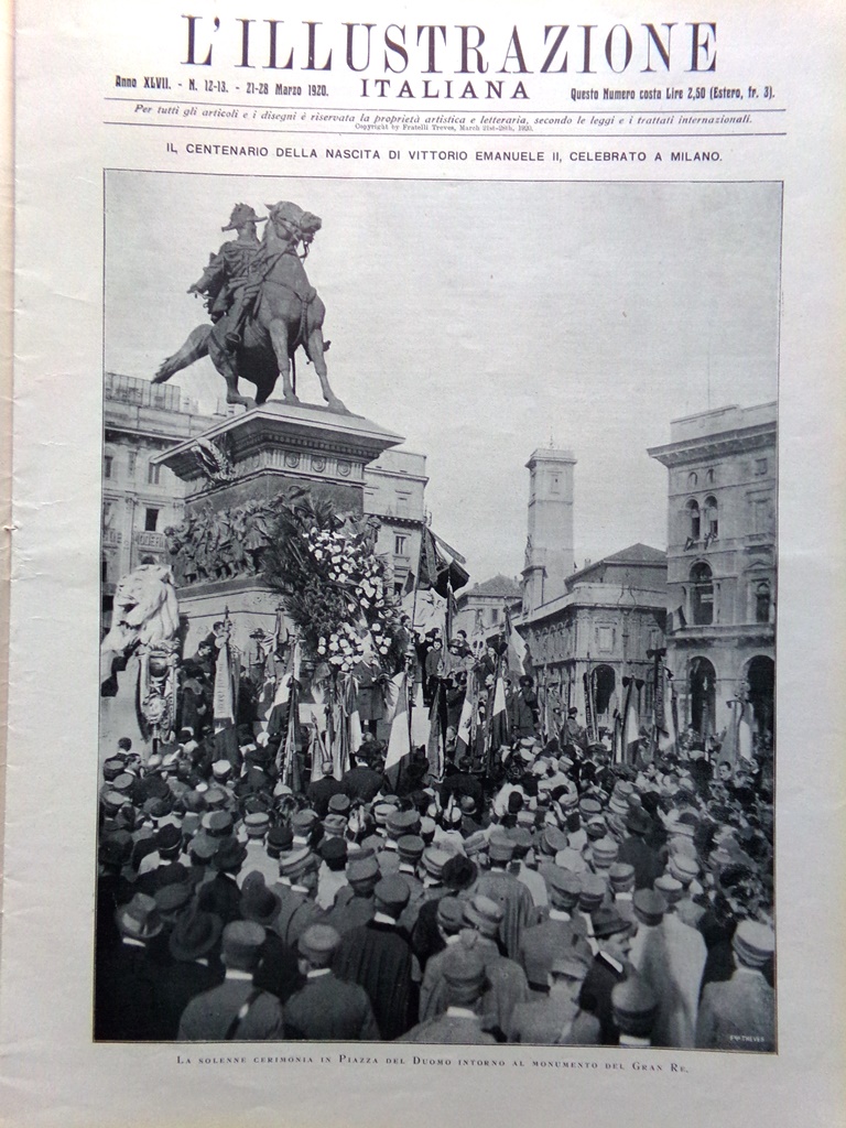 L'Illustrazione Italiana 21 Marzo 1920 Sonzogno Federigo Tozzi Berlino Ravenna