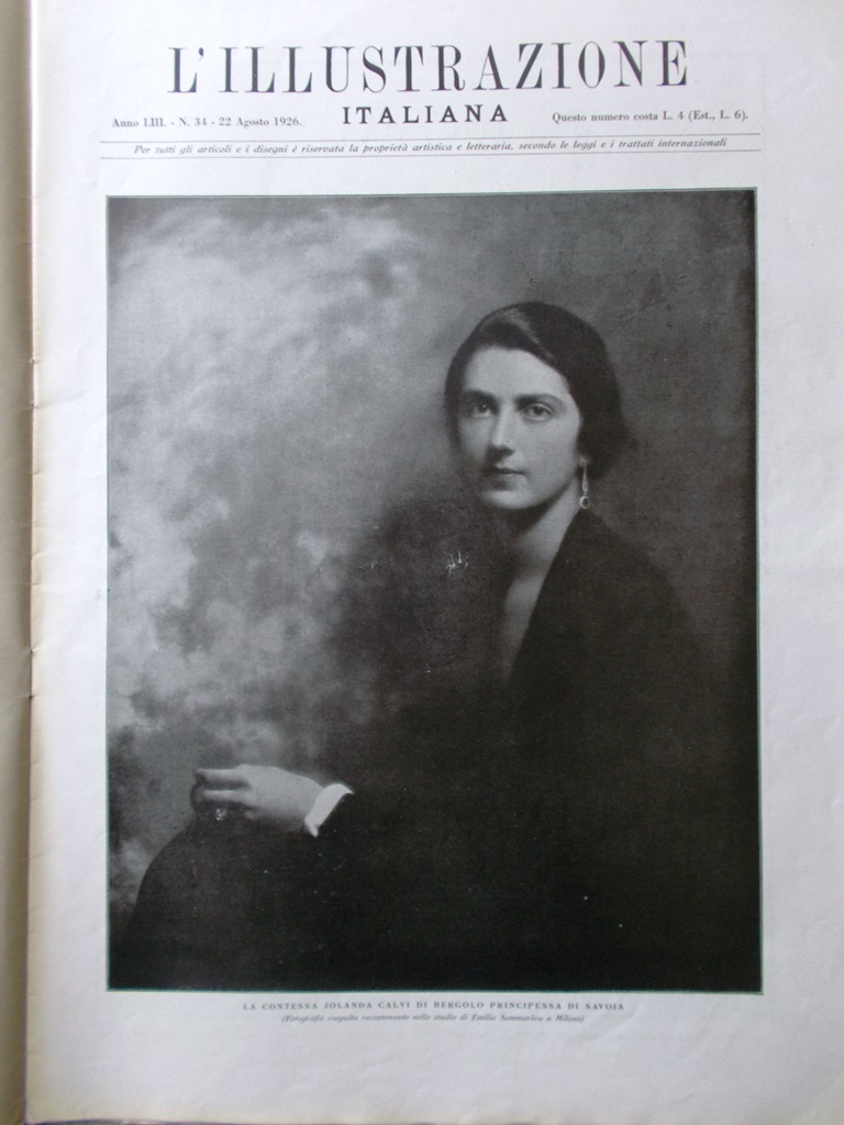 L'Illustrazione Italiana 22 Agosto 1926 Ossario Pasubio Ponti di Venezia …