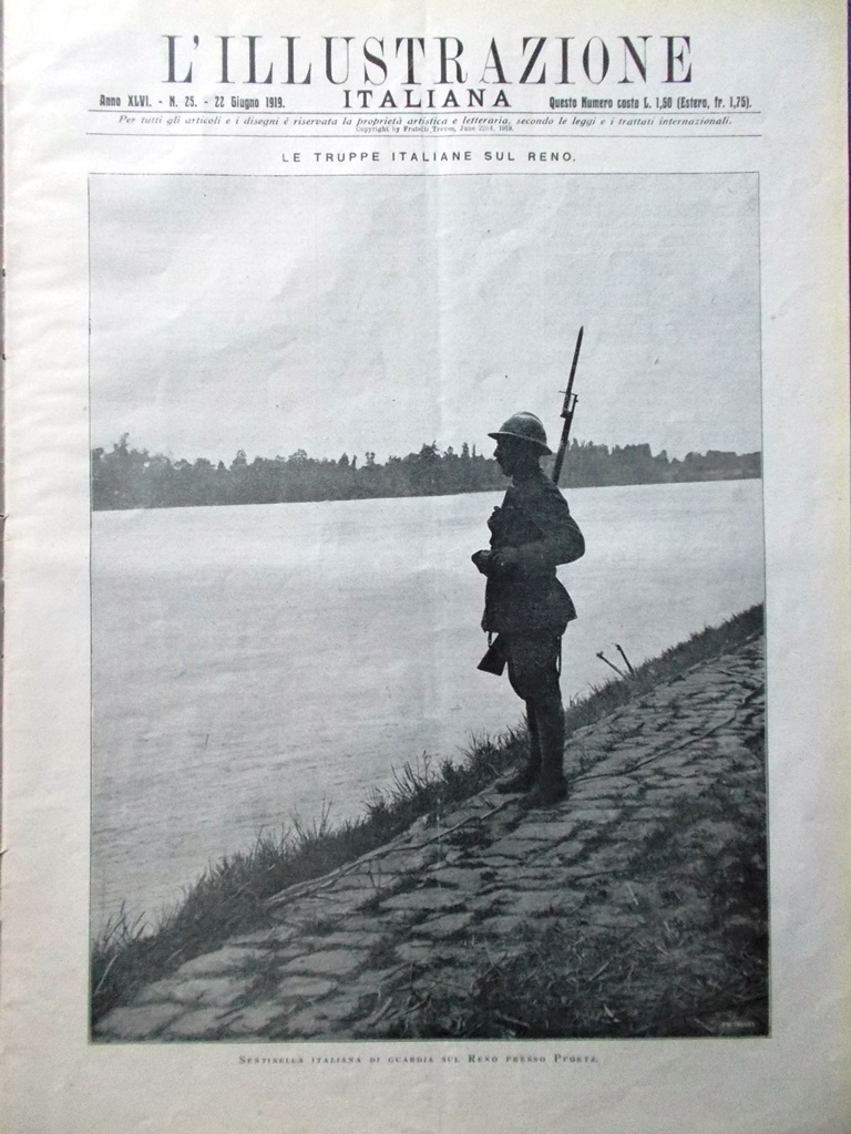 L'Illustrazione Italiana 22 Giugno 1919 Asiago Abbazia Corfù Trieste Reno …