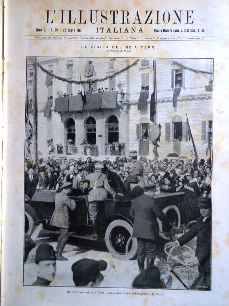 L'Illustrazione Italiana 22 Luglio 1923 Re Terni Danubio Sale d'Armi …