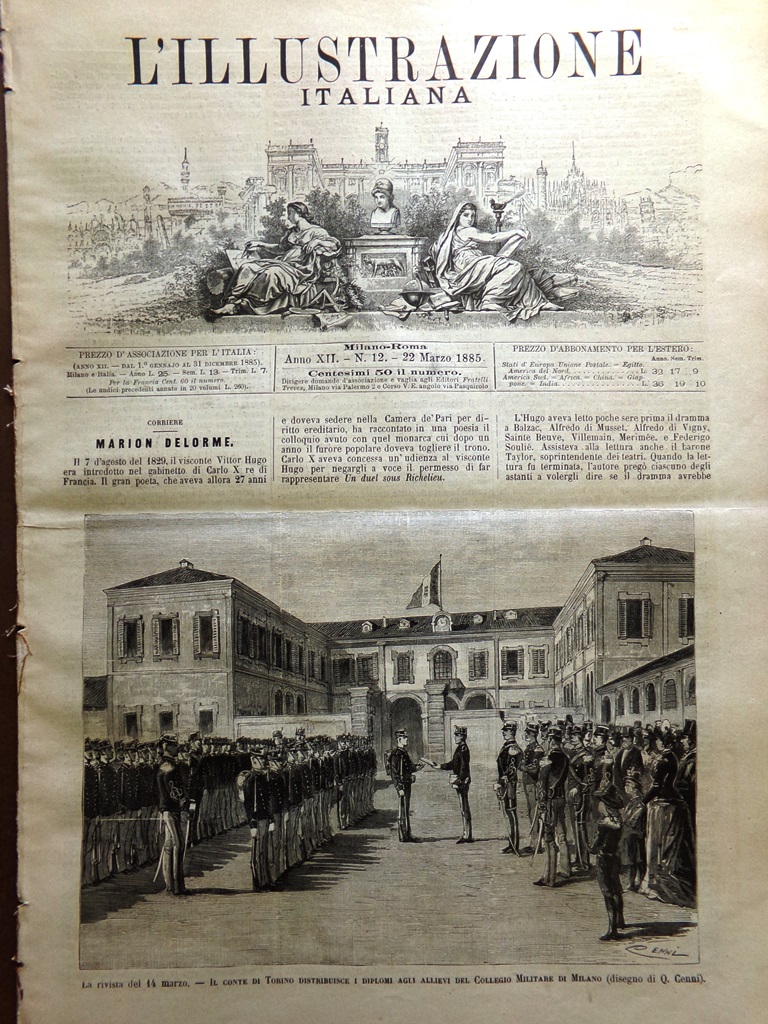 L'Illustrazione Italiana 22 Marzo 1885 Mar Rosso Delorme Galleria Estense …