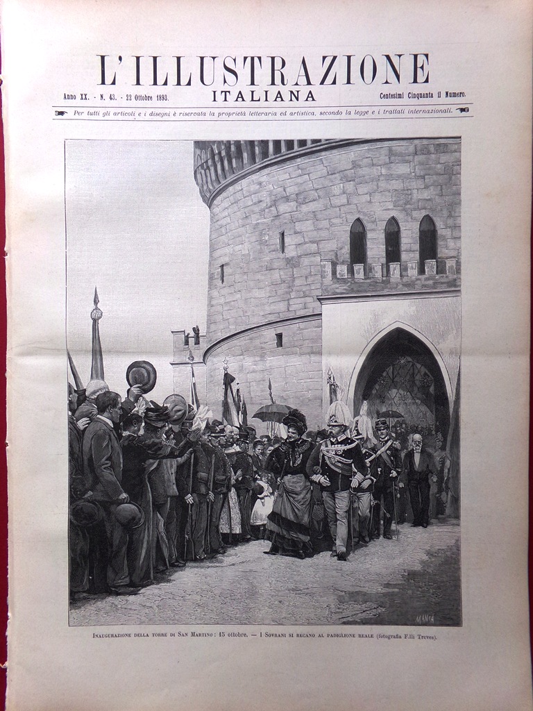 L'Illustrazione Italiana 22 Ottobre 1893 San Martino Pedrotti Gounod Rosa …
