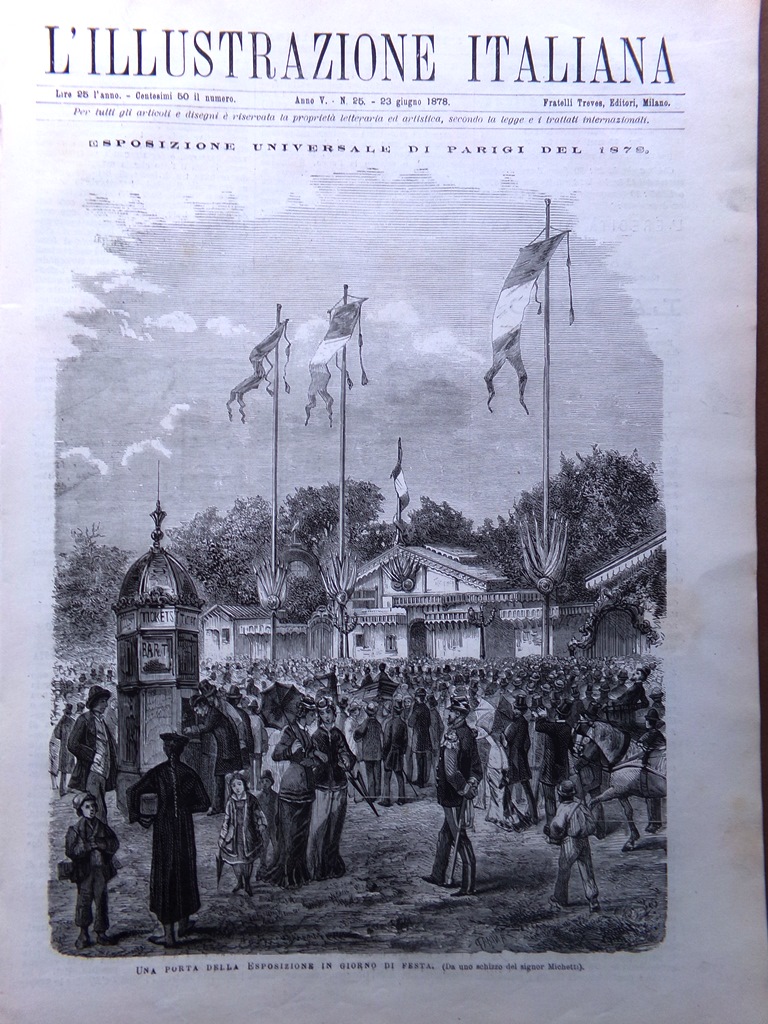 L'Illustrazione Italiana 23 Giugno 1878 Settignano Tommaseo Congresso di Berlino