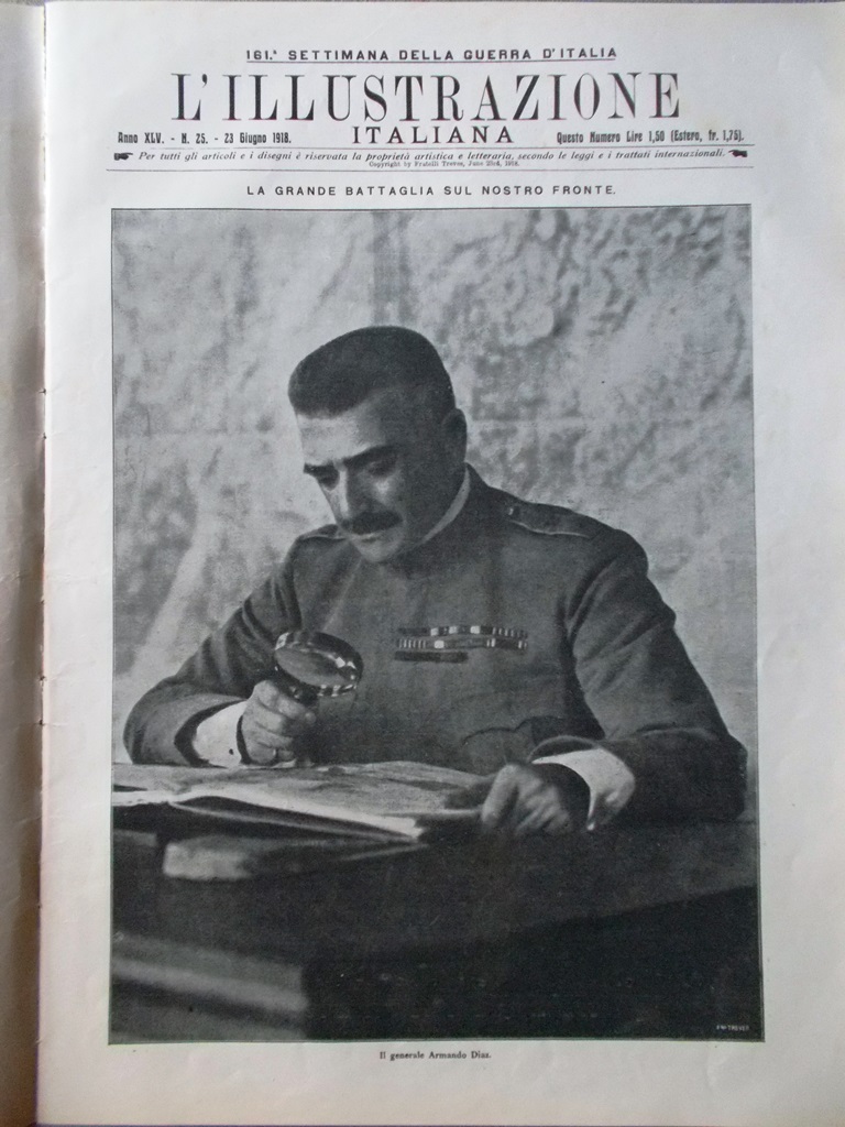 L'Illustrazione Italiana 23 Giugno 1918 WW1 Diaz Marina Rizzo Asso …
