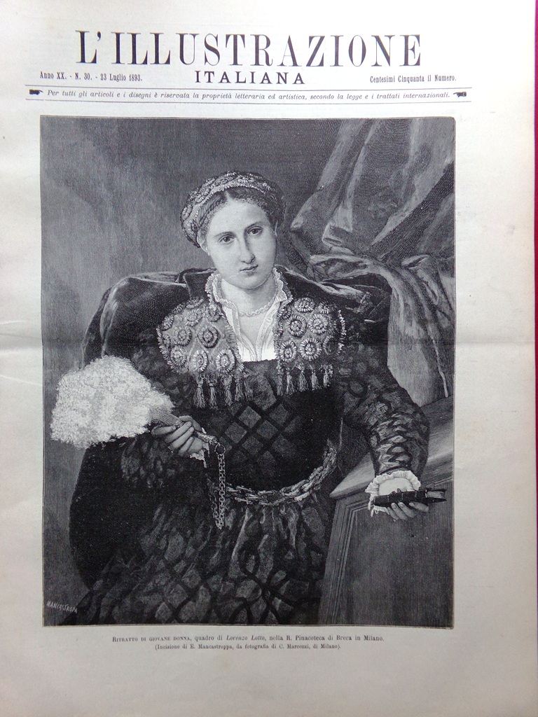 L'Illustrazione Italiana 23 Luglio 1893 Guy de Maupassant Ghislanzoni Ferrovie