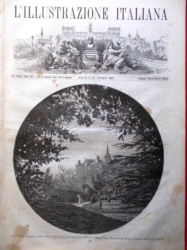 L'Illustrazione Italiana 23 Marzo 1879 Baveno Regina Costumi Militari Tantardini