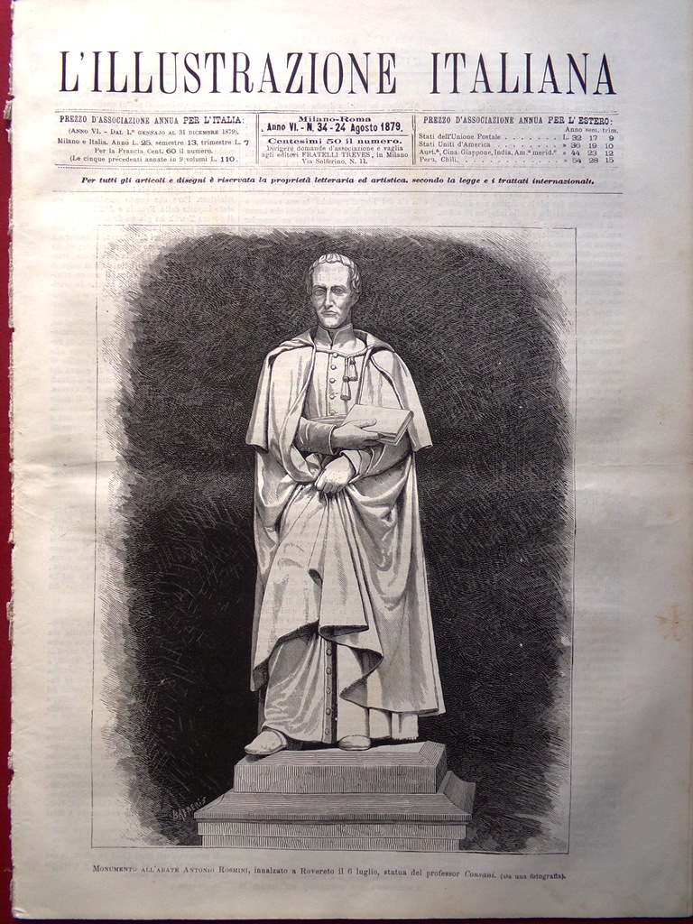 L'Illustrazione Italiana 24 Agosto 1879 Morcote Alpinisti Etna Rovereto Monaco