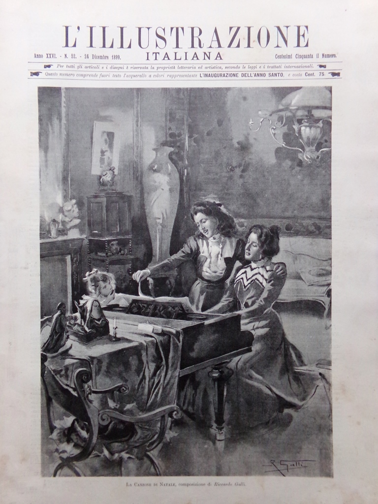 L'Illustrazione Italiana 24 Dicembre 1899 Natale Notarbartolo Basiliche di Roma
