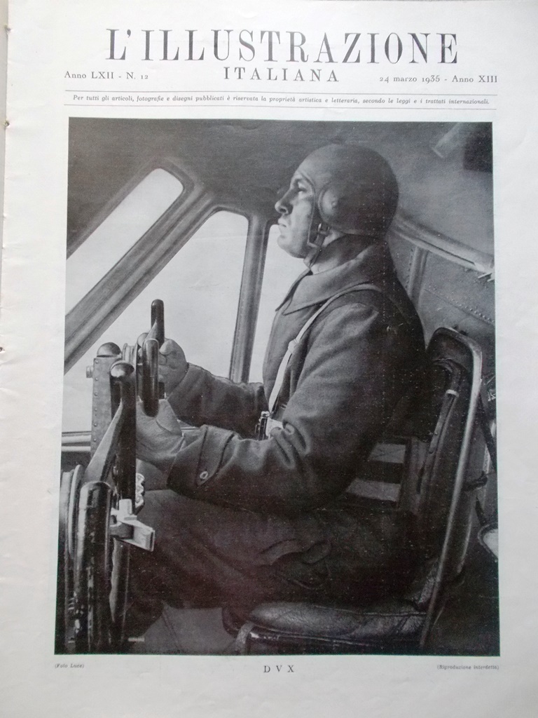 L'Illustrazione Italiana 24 Marzo 1935 Duce Riarmo Germania Venizelos Vaticano