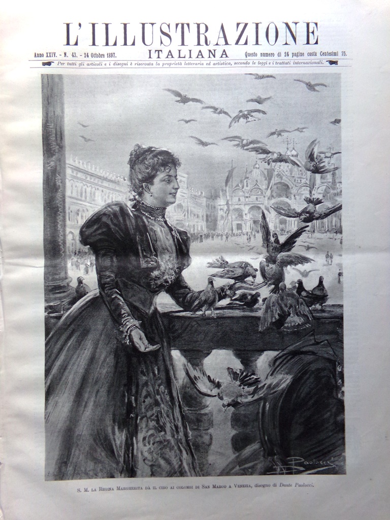 L'illustrazione Italiana 24 Ottobre 1897 Esposizione Belle Arti Venezia Regina