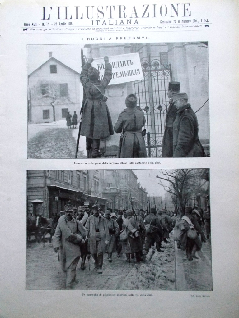 L'illustrazione Italiana 25 Aprile 1915 WW1 Benelli Karakorum Van Dyck …