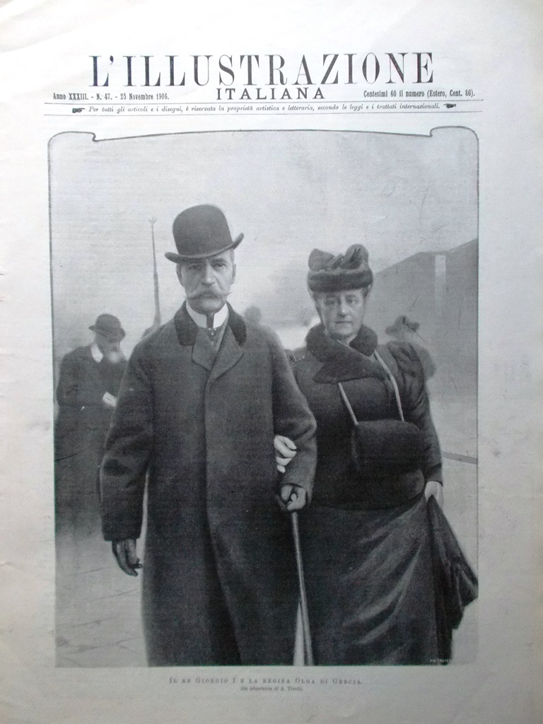 L'Illustrazione Italiana 25 Novembre 1906 Caruso Dipinti Luini Catalogna Aragno