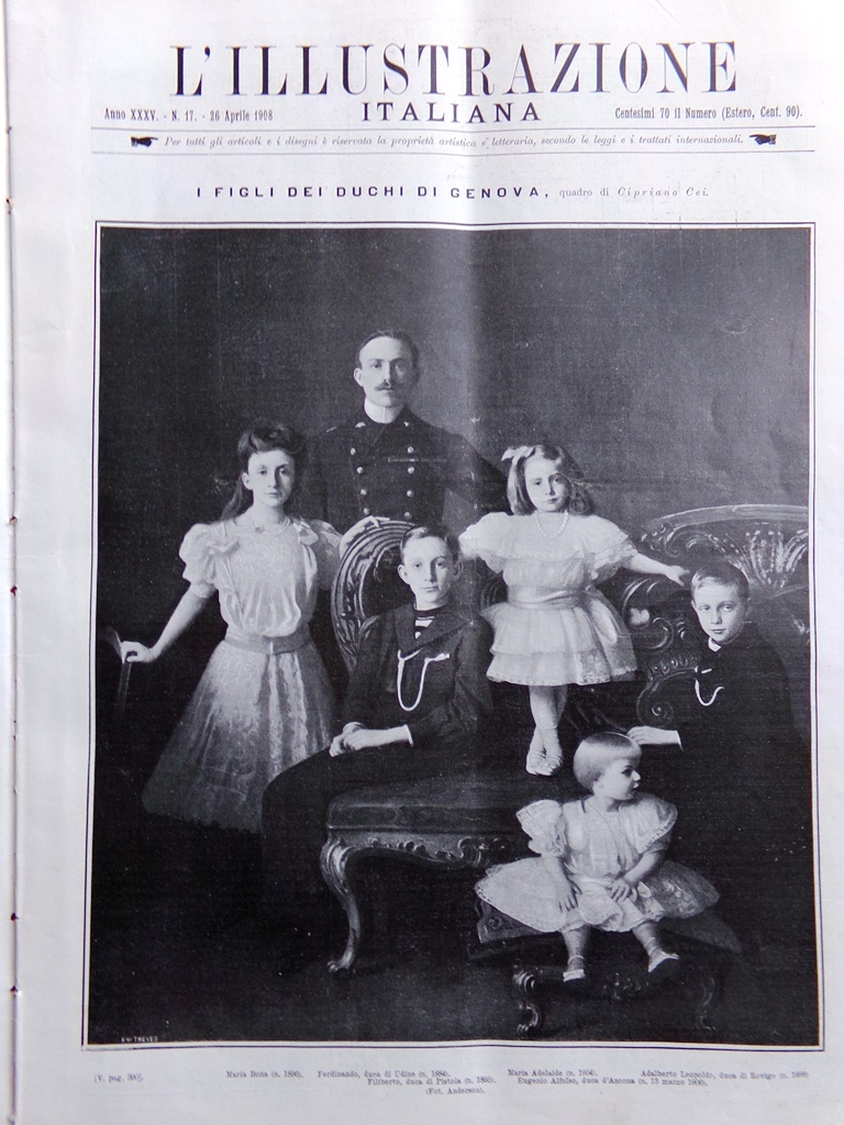 L'Illustrazione Italiana 26 Aprile 1908 Monastir Durazzo Bernhardt Monte Everest