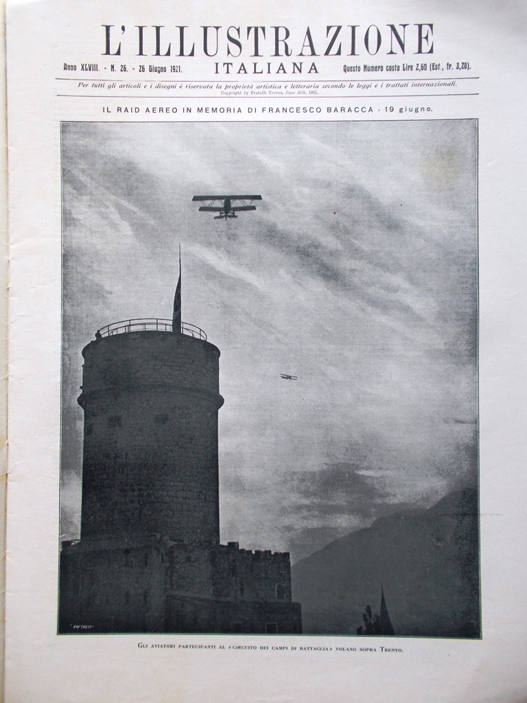 L'Illustrazione Italiana 26 Giugno 1921 Baracca Giovanni Papini Concistoro Roma