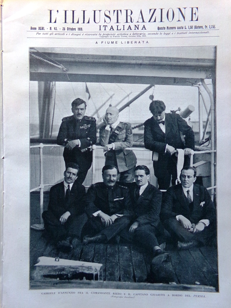 L'Illustrazione Italiana 26 Ottobre 1919 D'Annunzio Fiume Ville Veneto Senusso